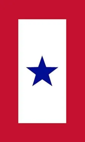 1 Blue Star Military Service Flag Sticker (One Family Member Serving Vinyl, Support Active Duty Troops Blue Star Troops Army Decal for car or Laptop (3 x 5 inch)