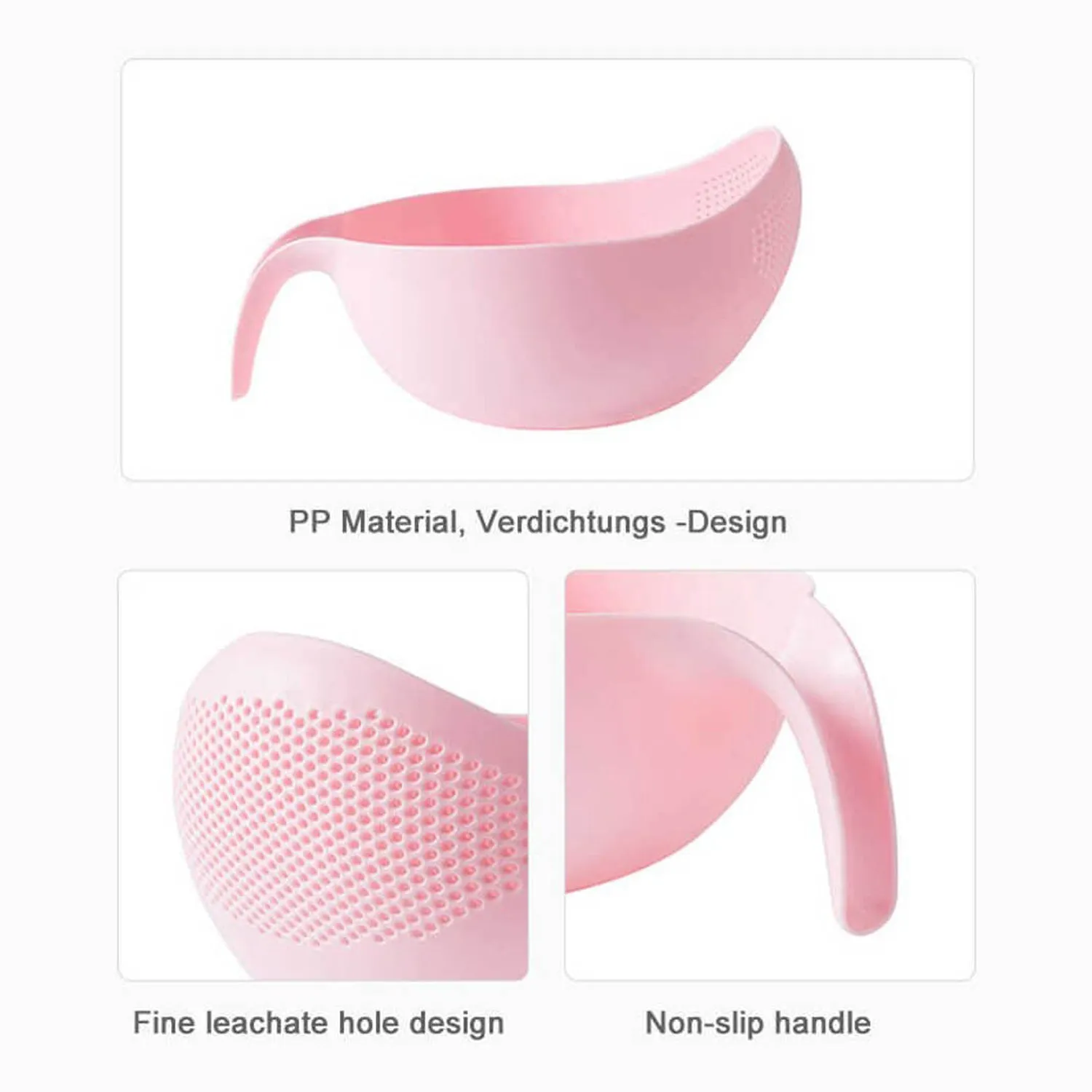 2014 Plastic Rice Bowl / Food Strainer Thick Drain Basket with Handle for Rice, Vegetable & Fruit. (1Pc)