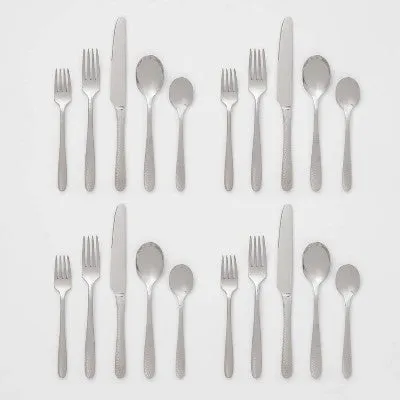 20pc Millinocket Flatware Set Silver - Threshold