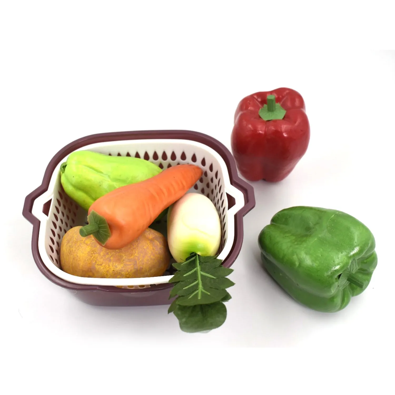 2783 2 In 1 Basket Strainer To Rinse Various Types Of Items Like Fruits, Vegetables Etc.