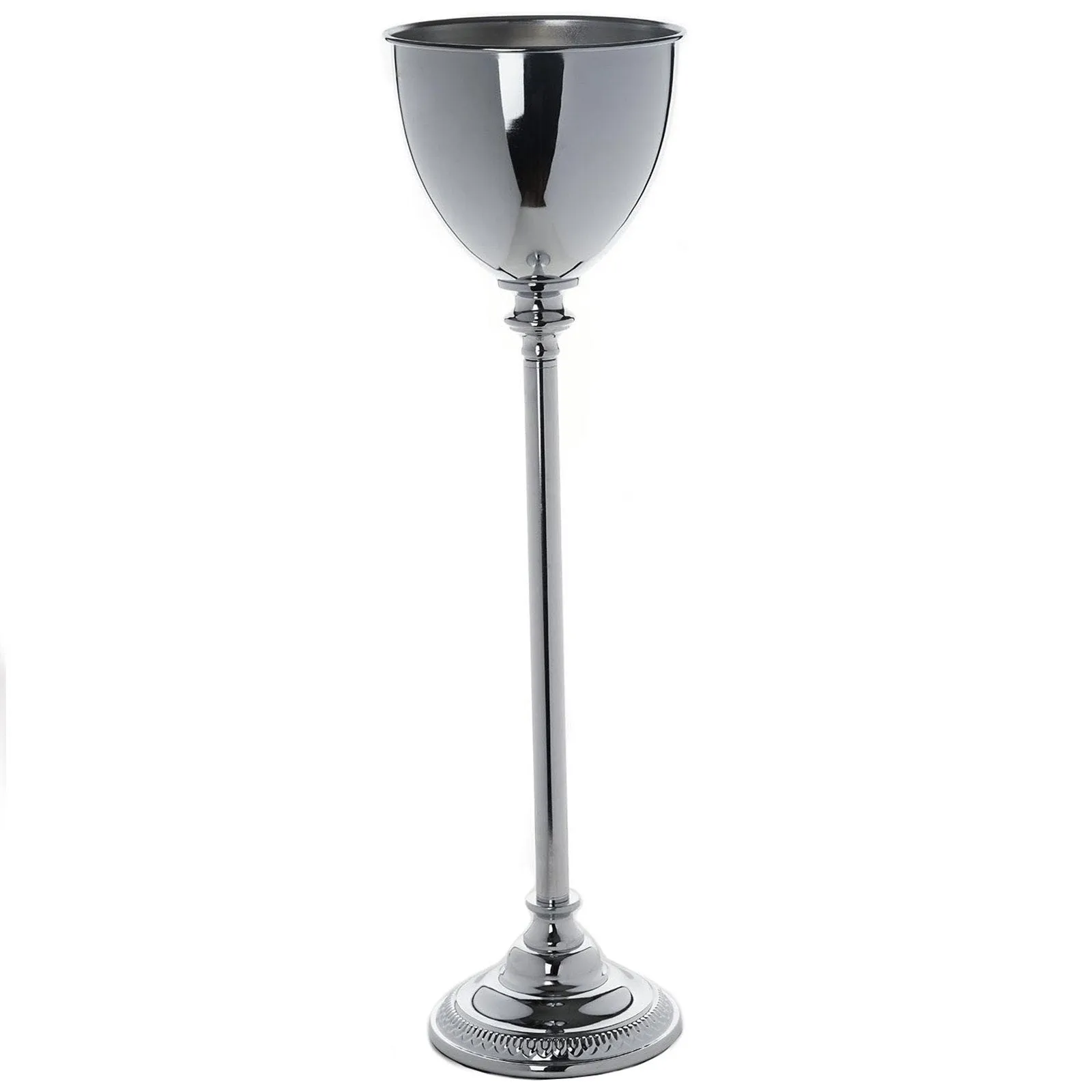 30" Tall Silver Metallic Vase Floral Bowl Wedding Centerpiece Riser - Buy One Get One Free