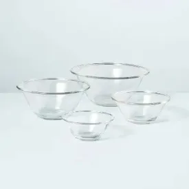 4pc Glass Mixing Bowl Set Clear - Hearth & Hand with Magnolia