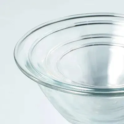 4pc Glass Mixing Bowl Set Clear - Hearth & Hand with Magnolia