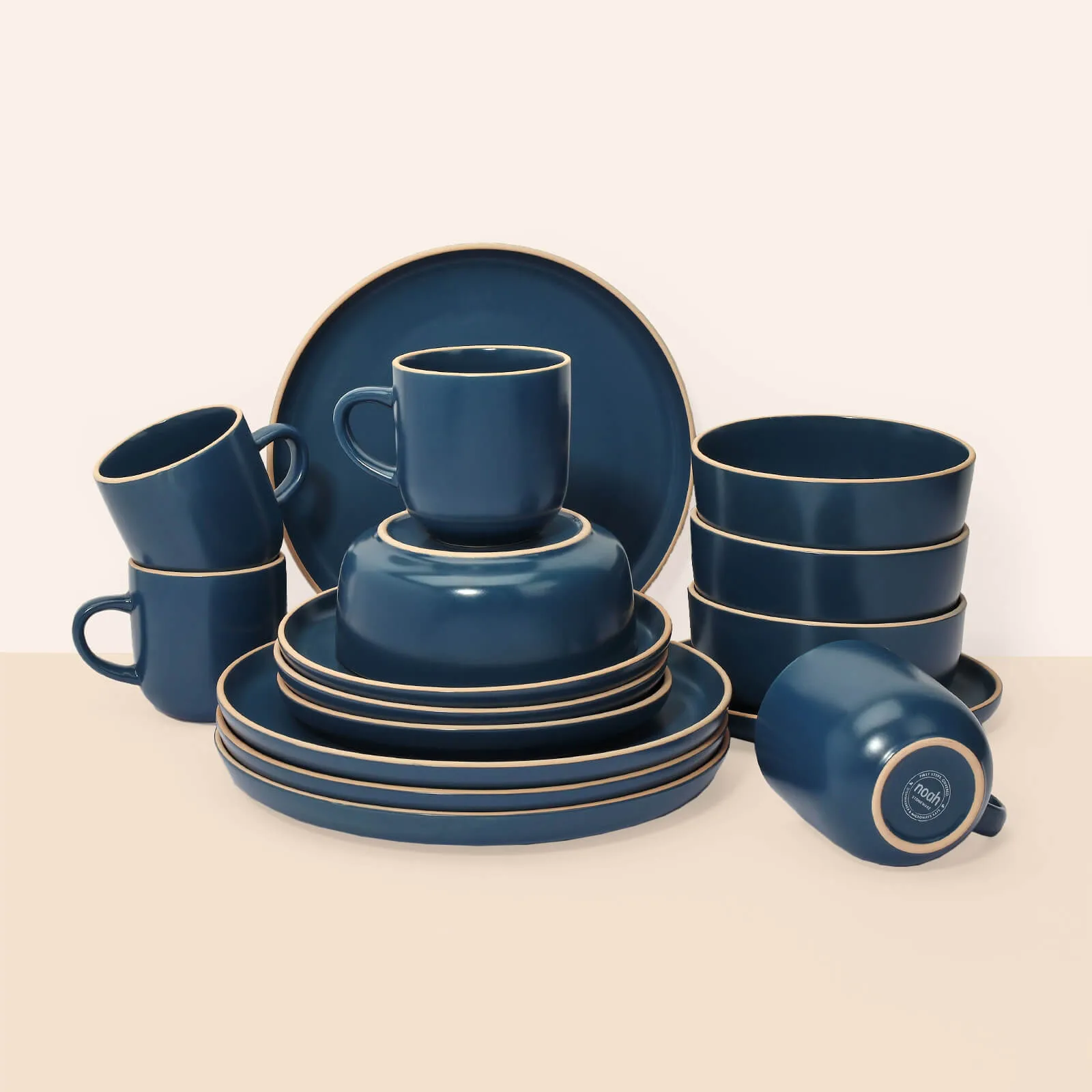 4x Person Deluxe Stoneware Dinner Sets