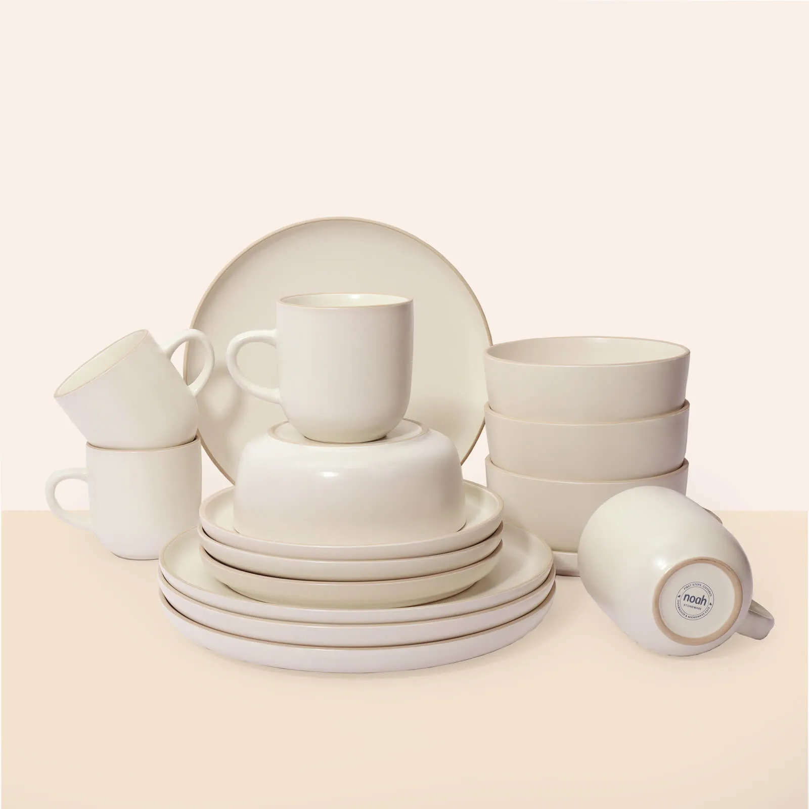 4x Person Deluxe Stoneware Dinner Sets