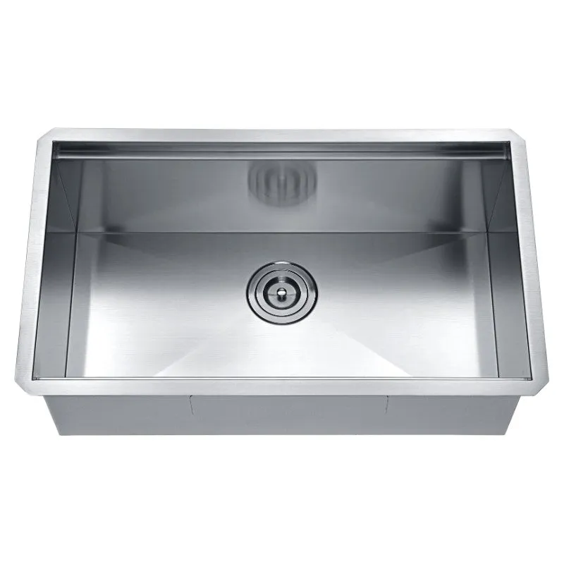 Aegis 30" Single Basin Undermount Kitchen Sink in Stainless Steel