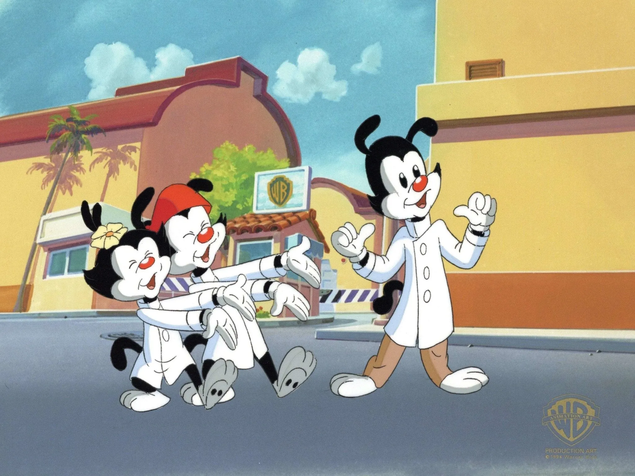 Animaniacs Original Production Cel: Wakko, Yakko, and Dot