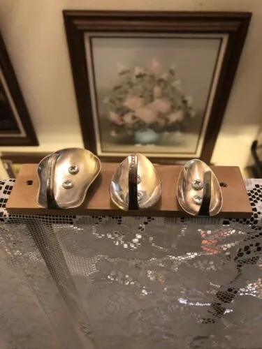 Antique Silver Spoons Key Ring Holder Hanger Handmade