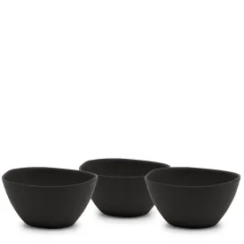 Arcata Condiment Dishes 12 x 6cm - Set of 3 - Black