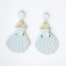 Beaded Wedding Dress Earrings