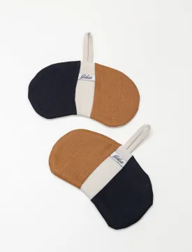 Bean Pot Mitts Navy/Brown