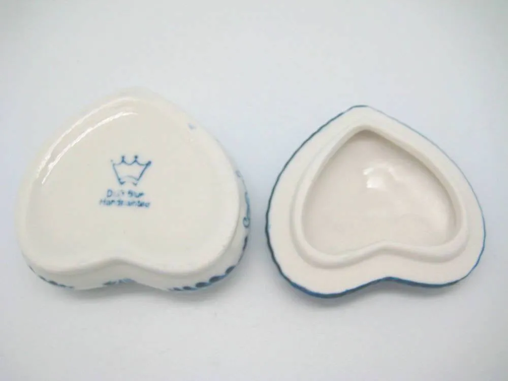 Blue & White Ring Box Embossed Windmill Design