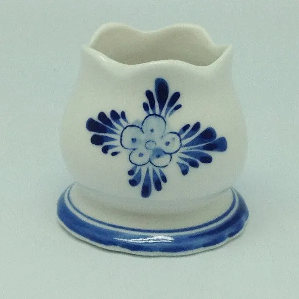 Blue Votive Candles with Tulip Design
