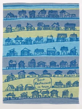 BlueQ Woven Dish Towel - Best Restaurant in Town
