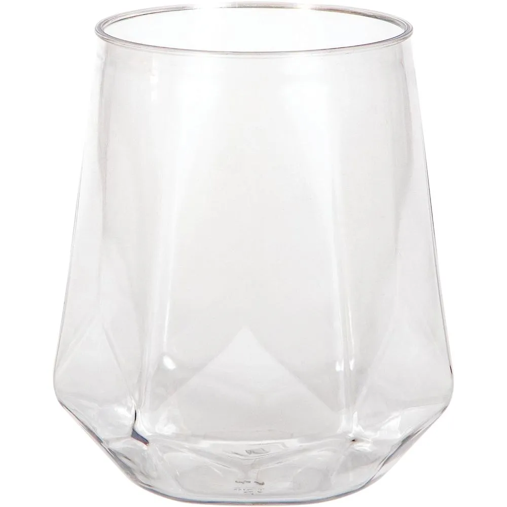 Bulk Plastic Fractal Stemless Wine Tumblers (24 per Case)