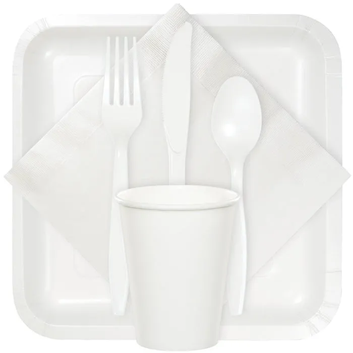 Bulk White Assorted Plastic Cutlery (288 per Case)