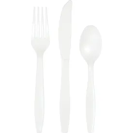 Bulk White Assorted Plastic Cutlery (288 per Case)