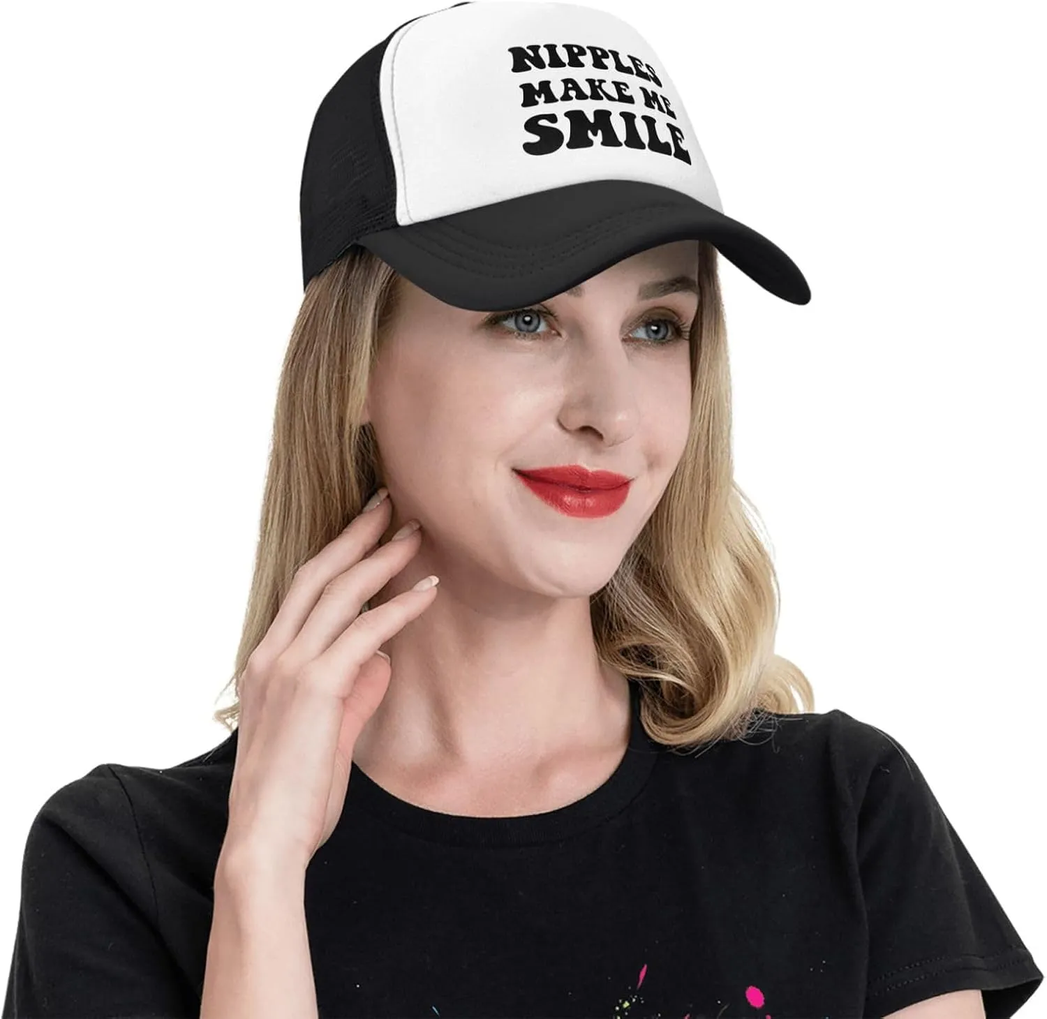 Buxtom Probably Gonna Clog Your Toilet Later Funny Adjustable Mesh Trucker Hat Unisex Fishing Caps Men WomenBlack