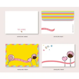 Candy Land - Folded-Notecards   Envelopes - Set of 25
