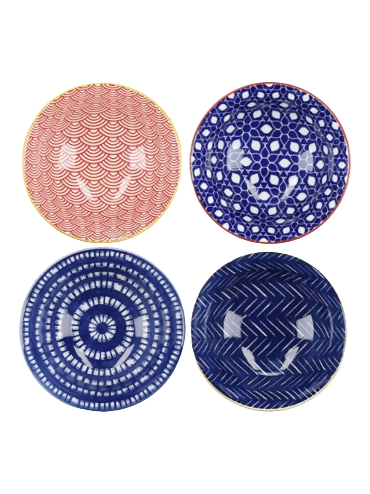 Ceramic Bowls Blue Pastels - Set of Four