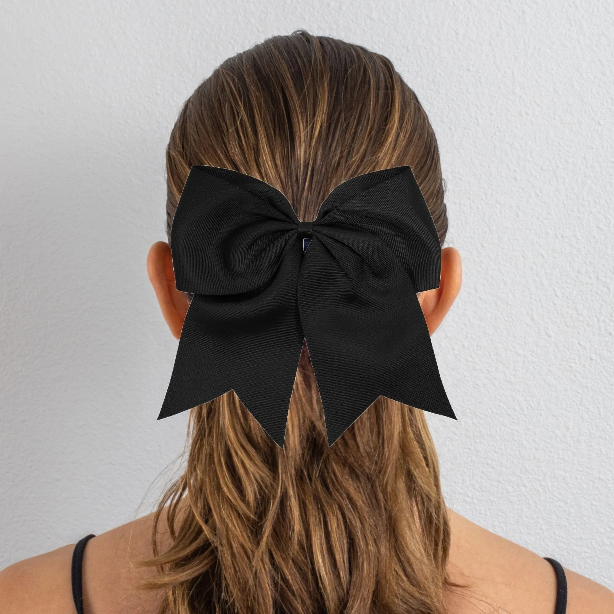 Cheer Bow for Girls Large Hair Bows with Ponytail Holder You Pick Colors & Quantities
