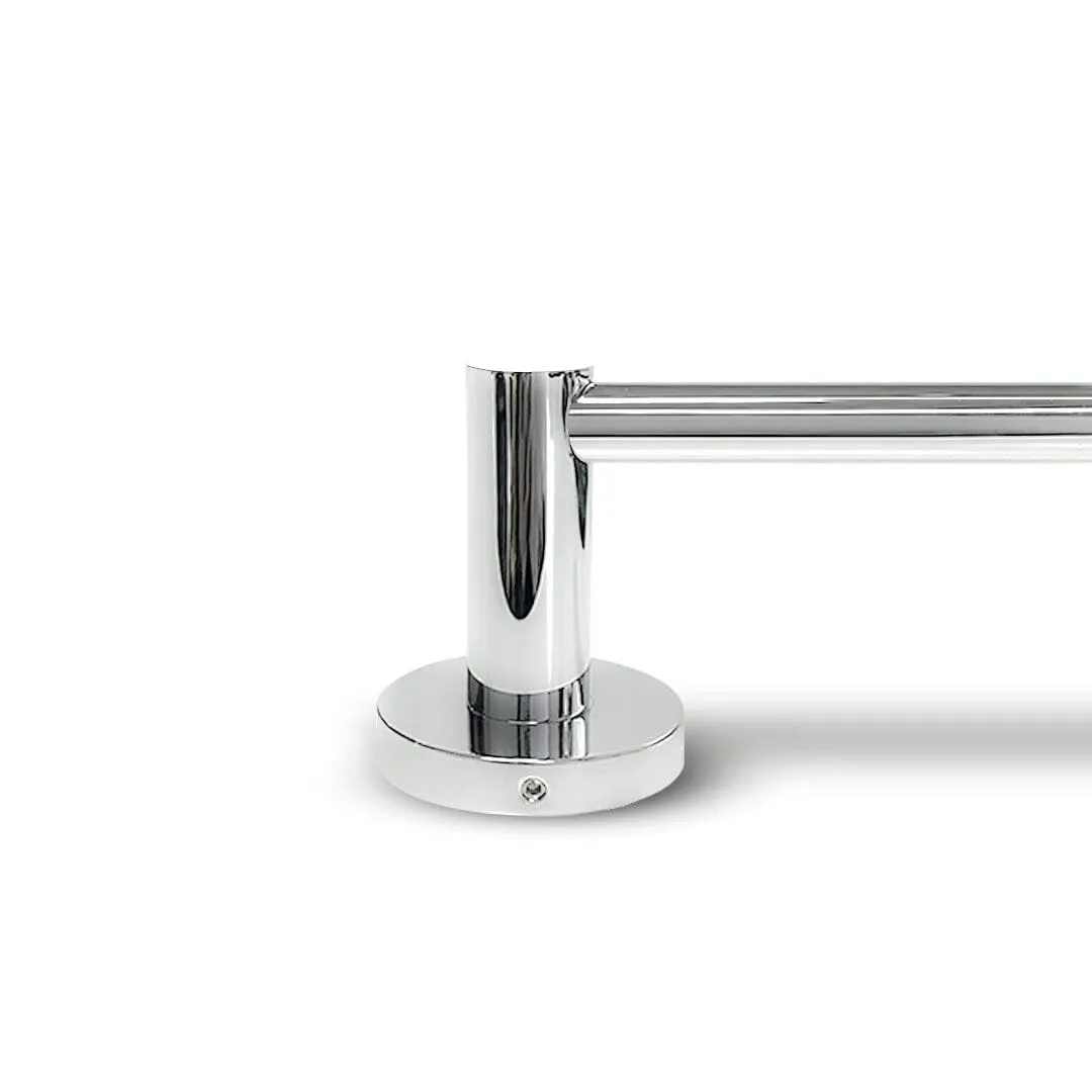 Clio Single Towel Rail 600mm Chrome