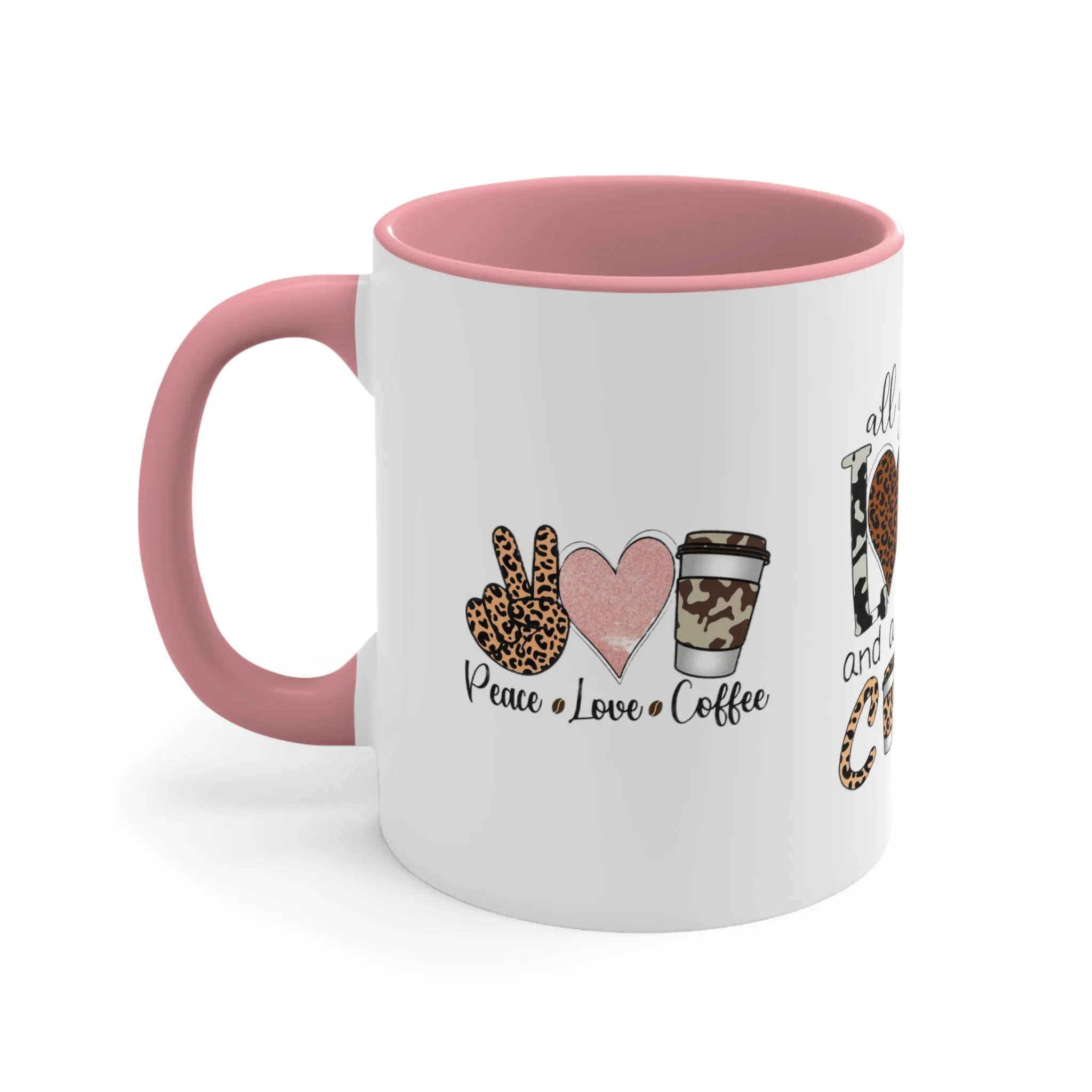COFFEE LOVERS OFFICIAL Mug - With Color Accents - Black, Red, Pink, Blue, Navy - Mugscity 23 - Free Shipping
