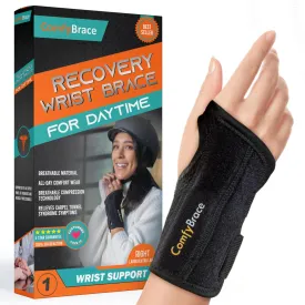 ComfyBrace Copper Infused Wrist Brace/Hand Brace/Wrist Support for Carpal Tunnel Syndrome, Arthritis, Tendonitis For Men and Women (Right Hand, Large/Ex-Large)