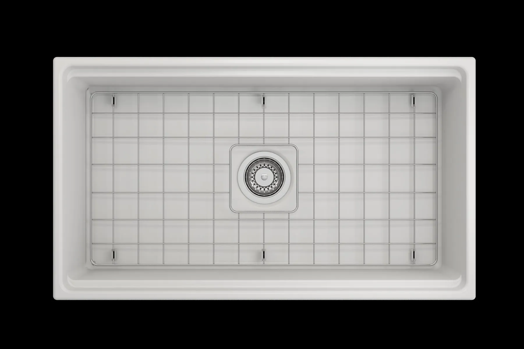 Contempo Step-Rim 33" x 19" x 10" Single-Basin Farmhouse Apron Front Kitchen Sink in Matte White