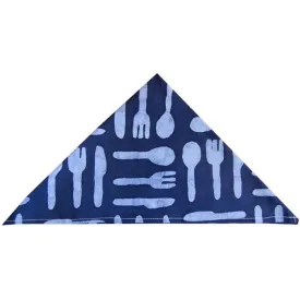 Cotton Napkin - Blue Silverware