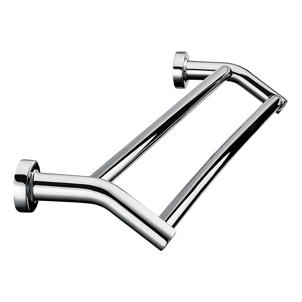 Double Chrome Towel Bar, Double Bar Design, 635mm - Della Francesca