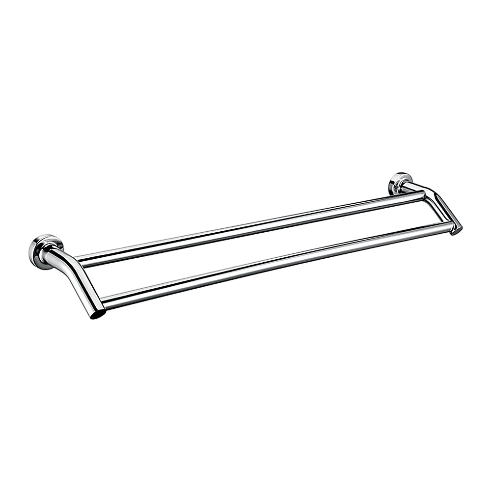 Double Chrome Towel Bar, Double Bar Design, 635mm - Della Francesca