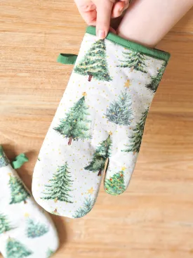 Festive Trees Oven Mitt Set