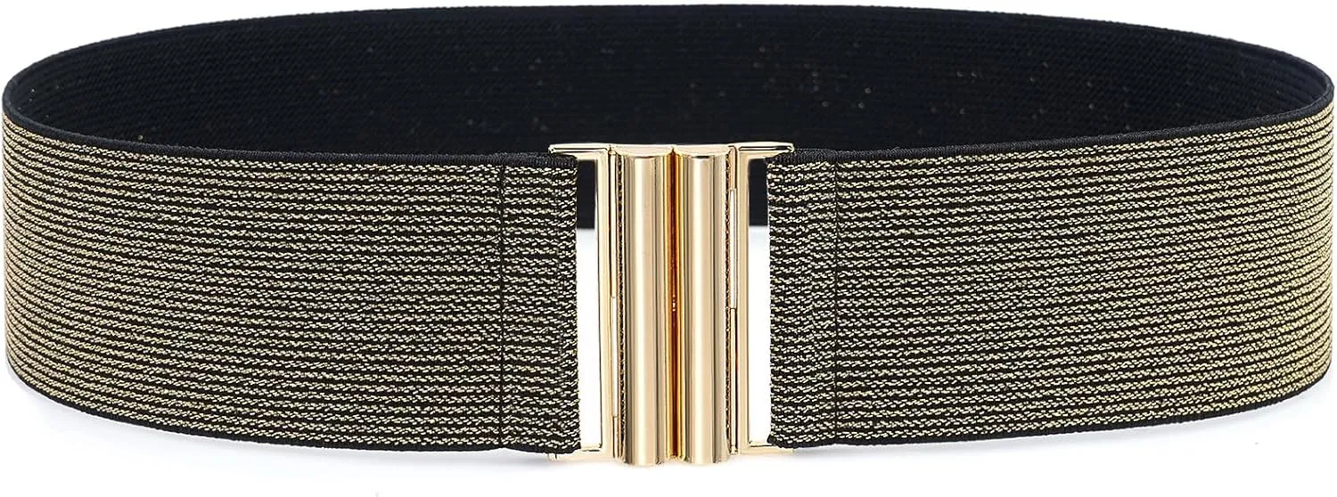 Glamorstar Wide Stretchy Waist Belt for Women Elastic Belt for Dresses