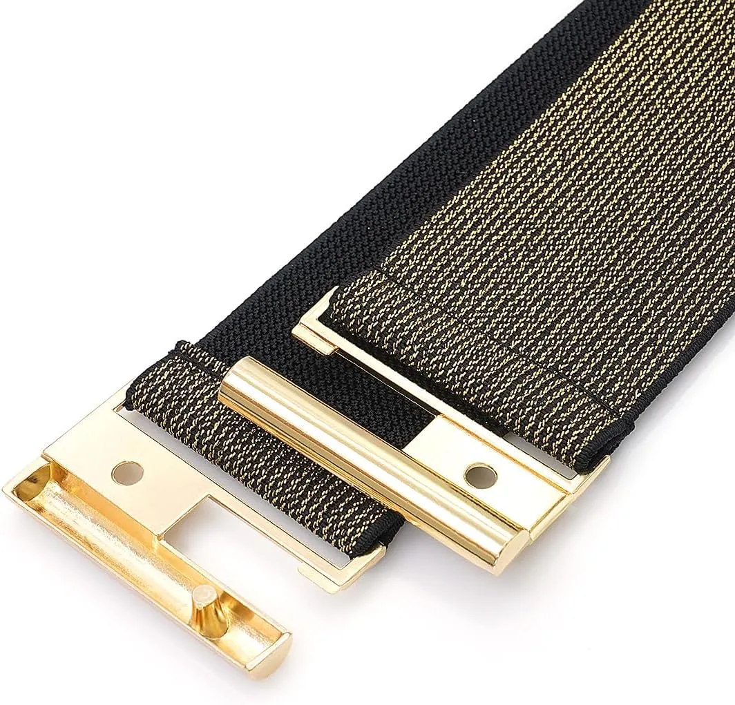 Glamorstar Wide Stretchy Waist Belt for Women Elastic Belt for Dresses
