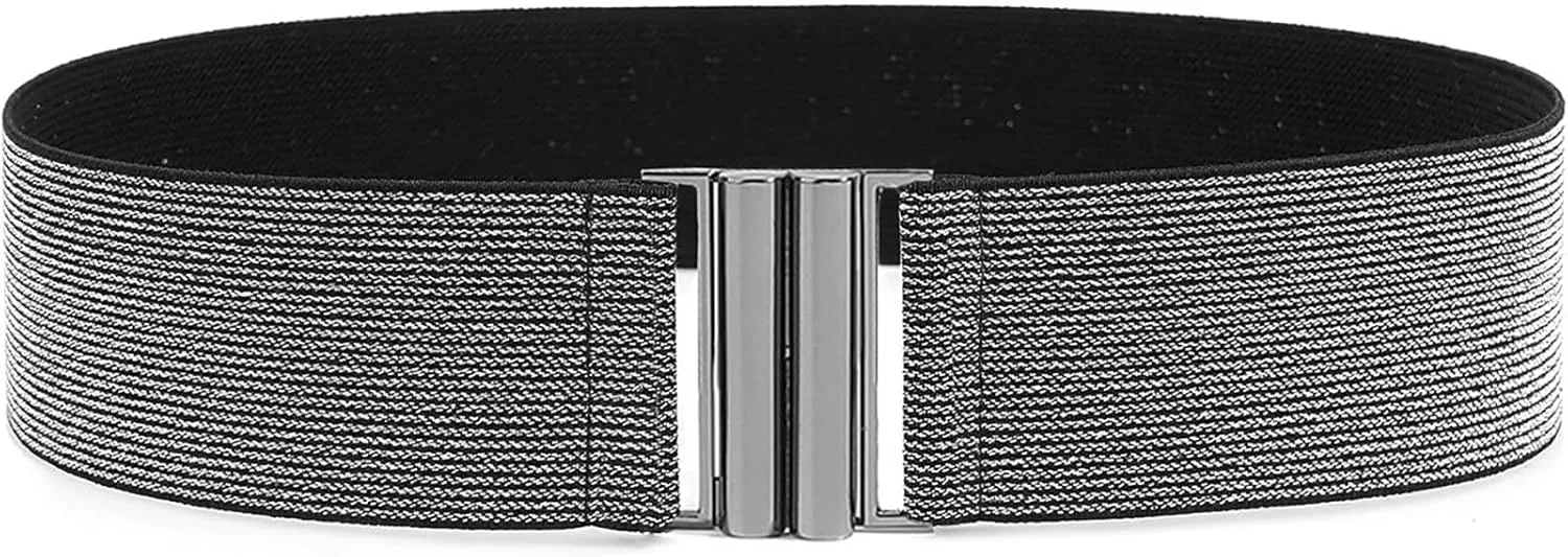 Glamorstar Wide Stretchy Waist Belt for Women Elastic Belt for Dresses