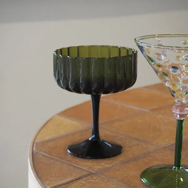 Hazel S/2 Coupe Glass - Olive