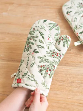 Holly Oven Mitt Set