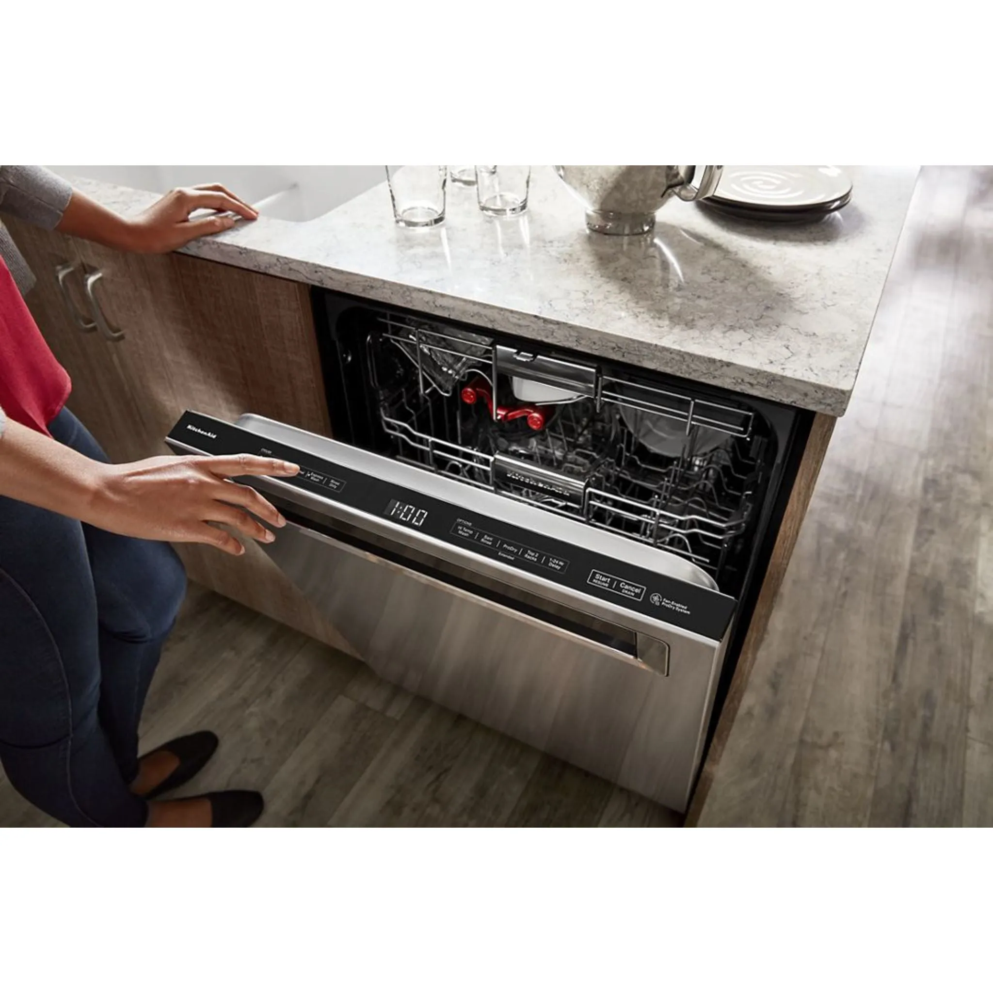 KitchenAid  39 dBA Dishwasher in PrintShield Finish with Third Level Utensil Rack (KDFE204KPS)