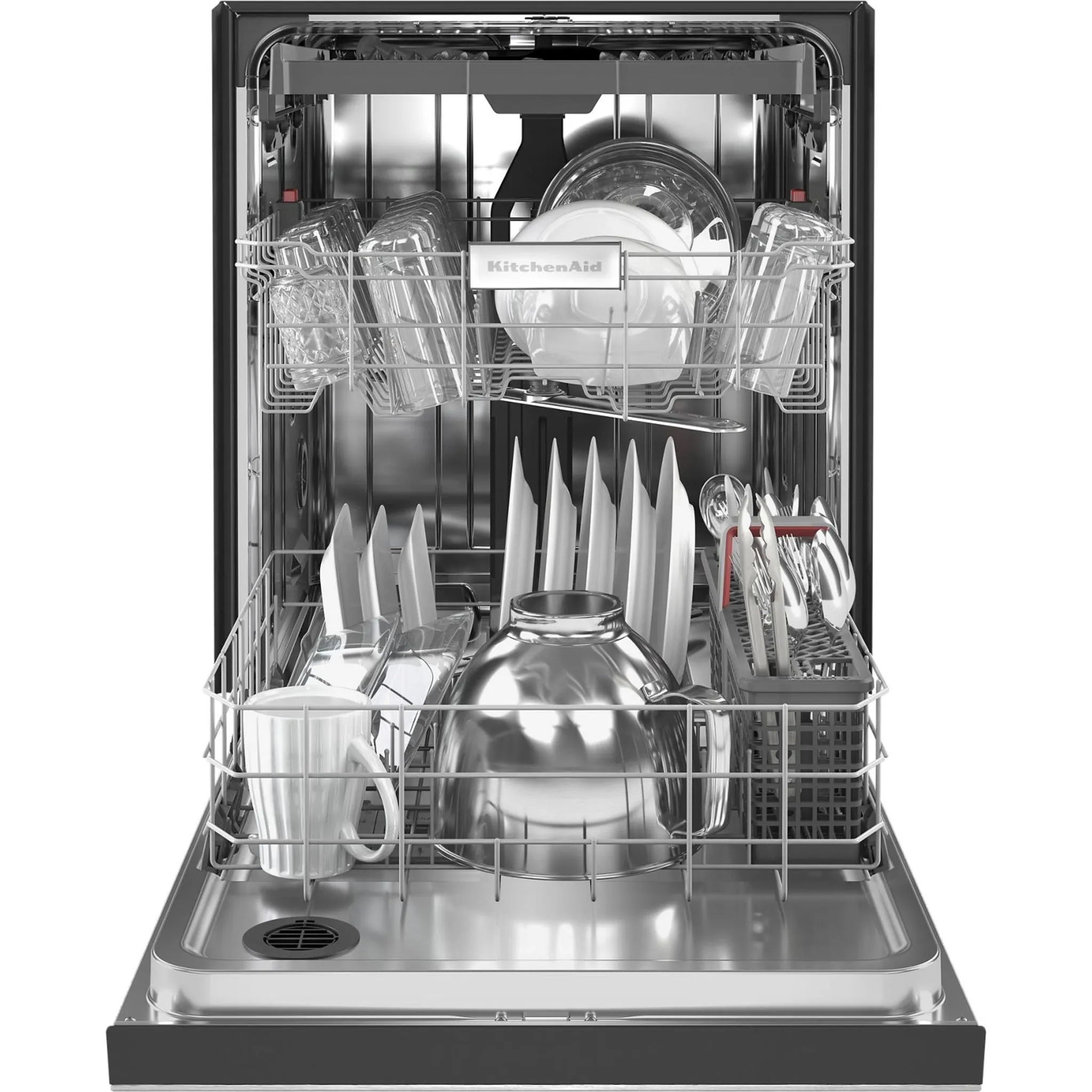 KitchenAid  39 dBA Dishwasher in PrintShield Finish with Third Level Utensil Rack (KDFE204KPS)