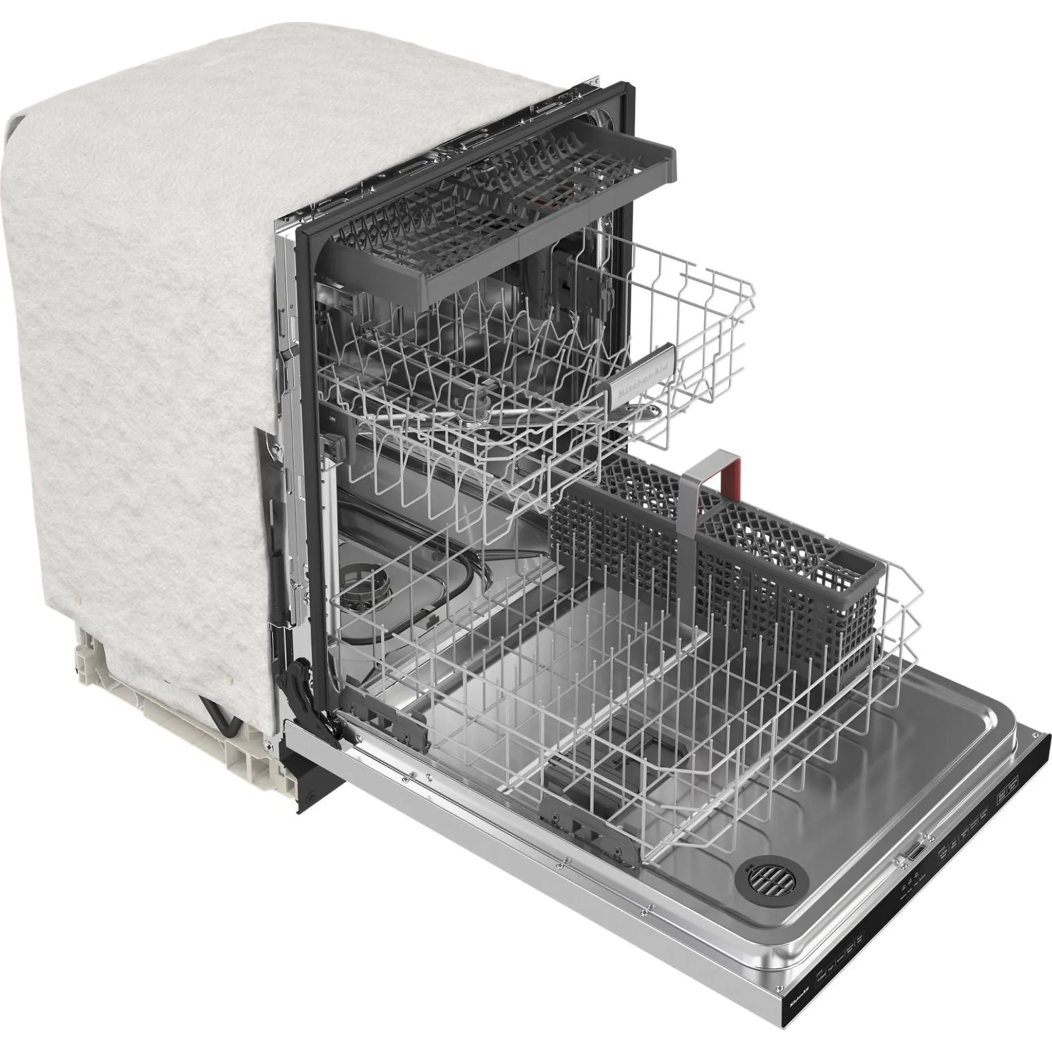KitchenAid  39 dBA Dishwasher in PrintShield Finish with Third Level Utensil Rack (KDTE204KPS)