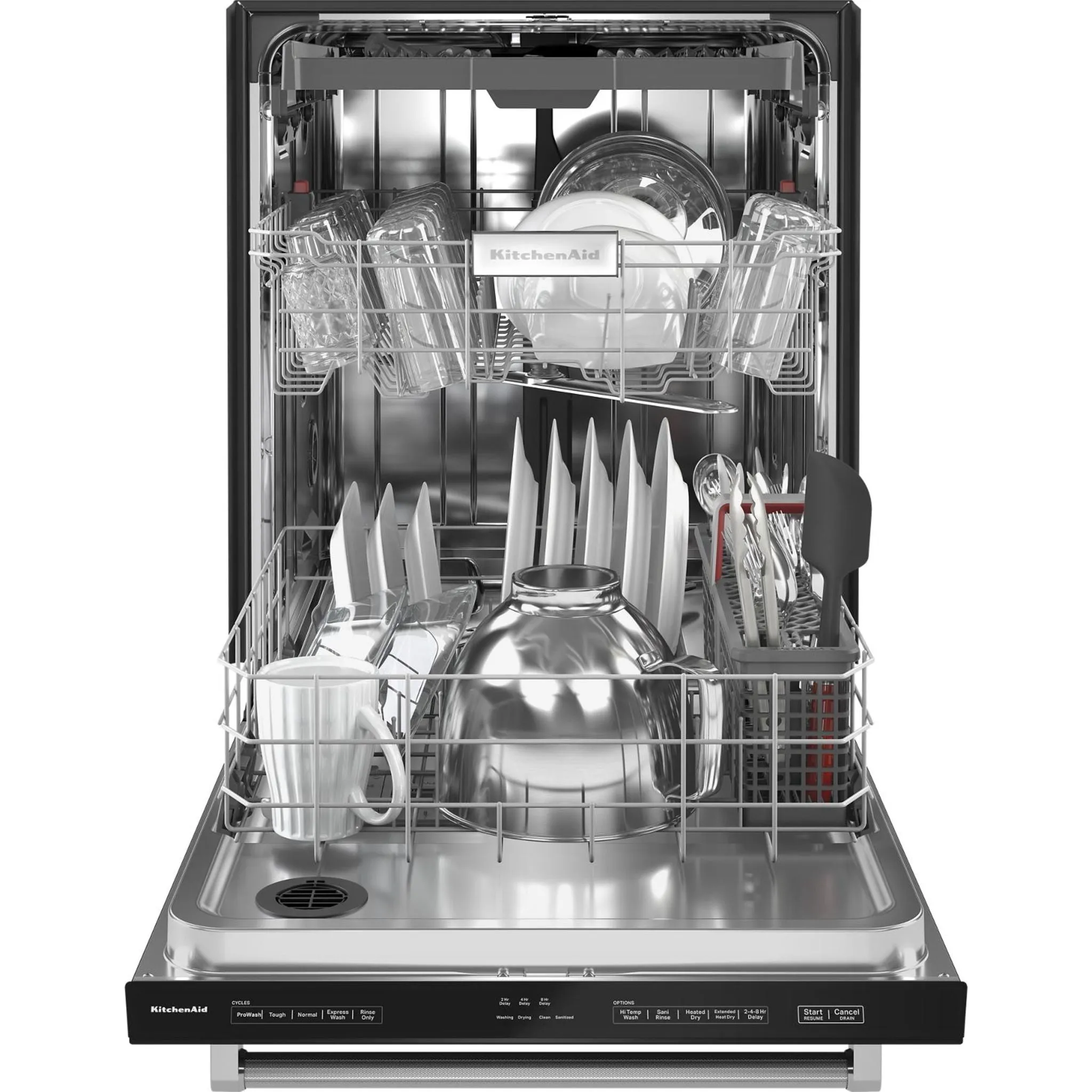 KitchenAid  39 dBA Dishwasher with Third Level Utensil Rack (KDTE204KBL)