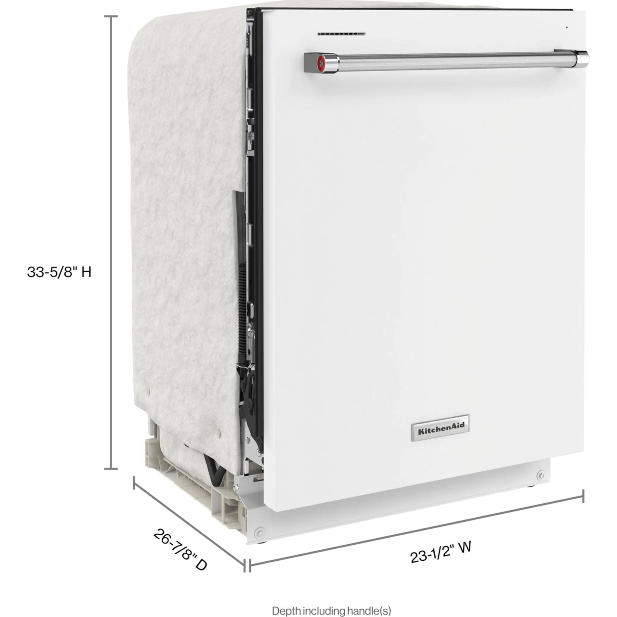 KitchenAid  39 dBA Dishwasher with Third Level Utensil Rack (KDTE204KWH)