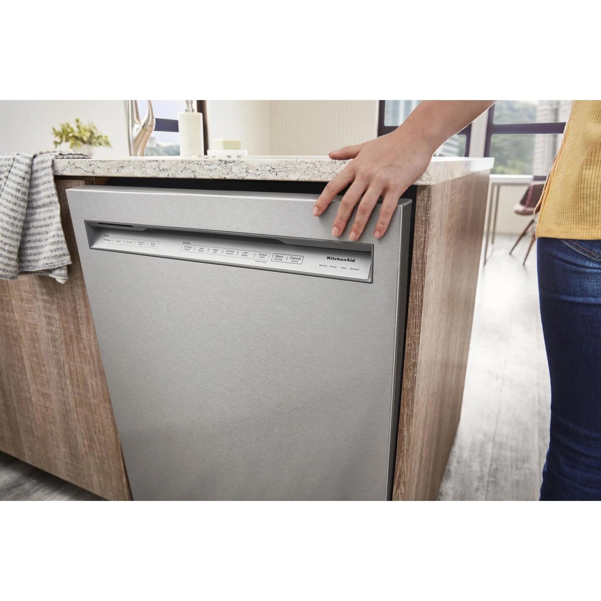 KitchenAid  44 dBA Dishwasher in PrintShield Finish with FreeFlex Third Rack (KDFM404KPS)