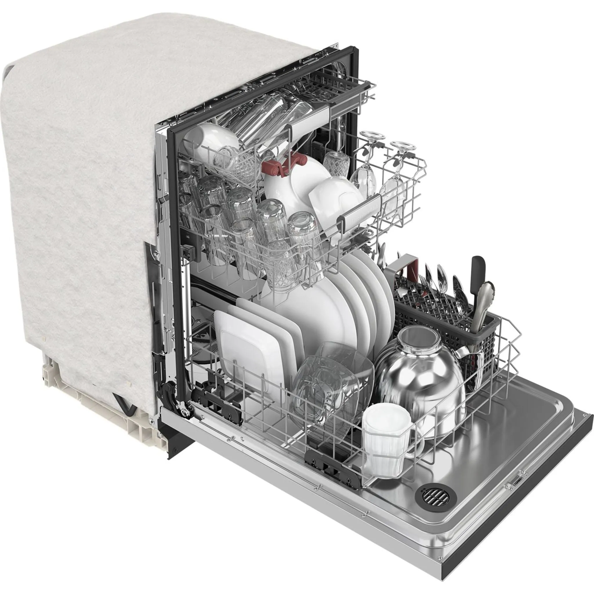 KitchenAid  44 dBA Dishwasher in PrintShield Finish with FreeFlex Third Rack (KDFM404KPS)