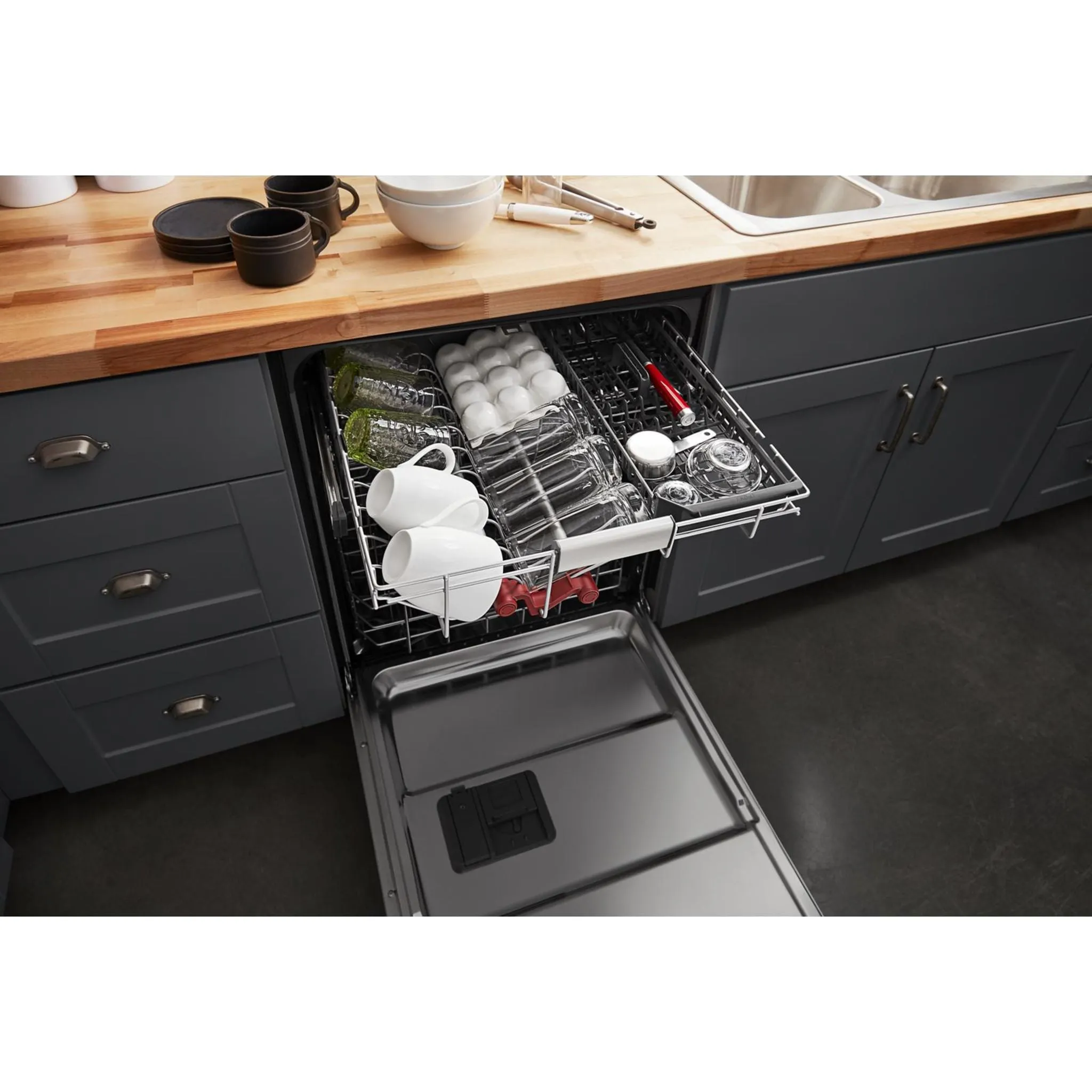KitchenAid  44 dBA Dishwasher in PrintShield Finish with FreeFlex Third Rack (KDFM404KPS)