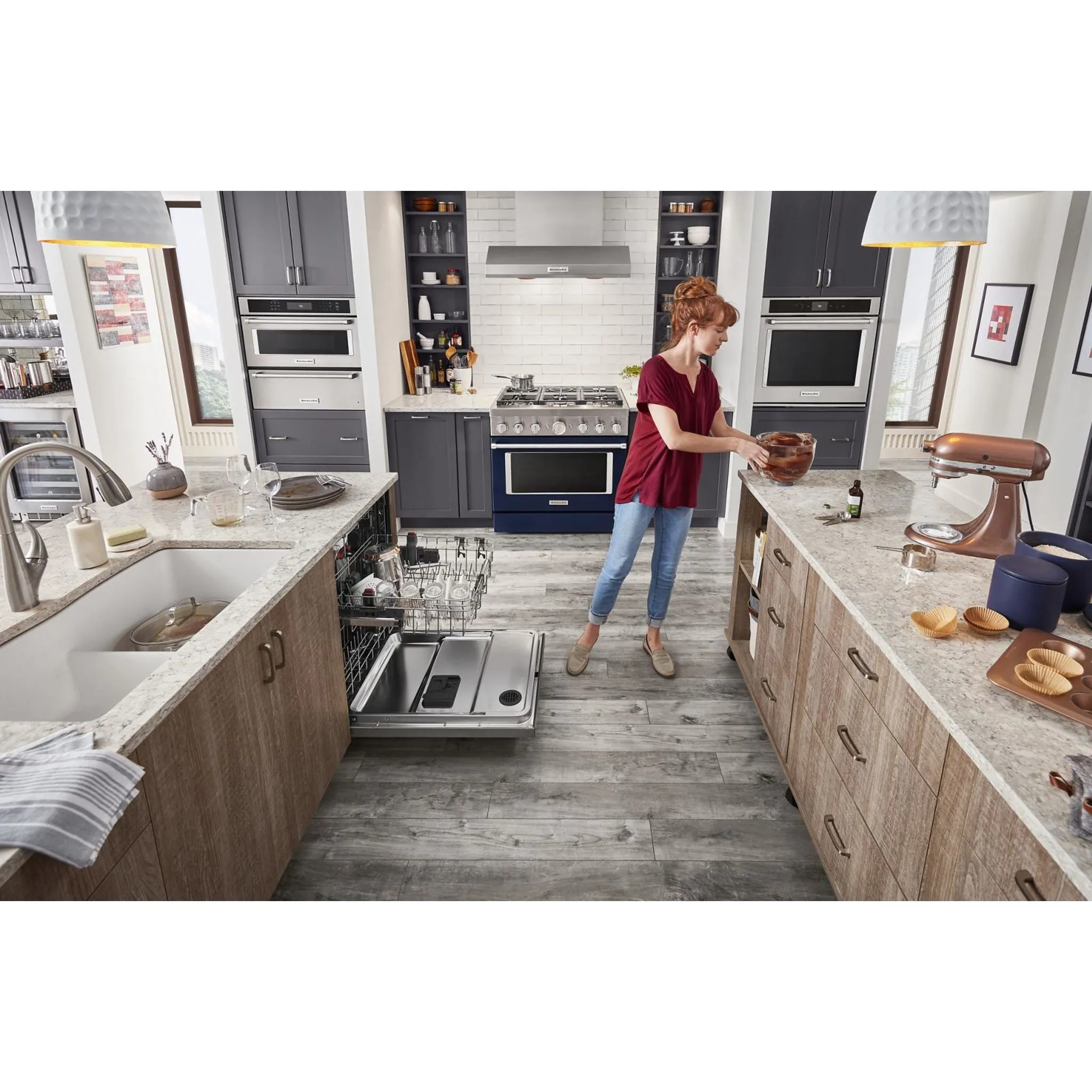 KitchenAid  44 dBA Dishwasher in PrintShield Finish with FreeFlex Third Rack (KDFM404KPS)