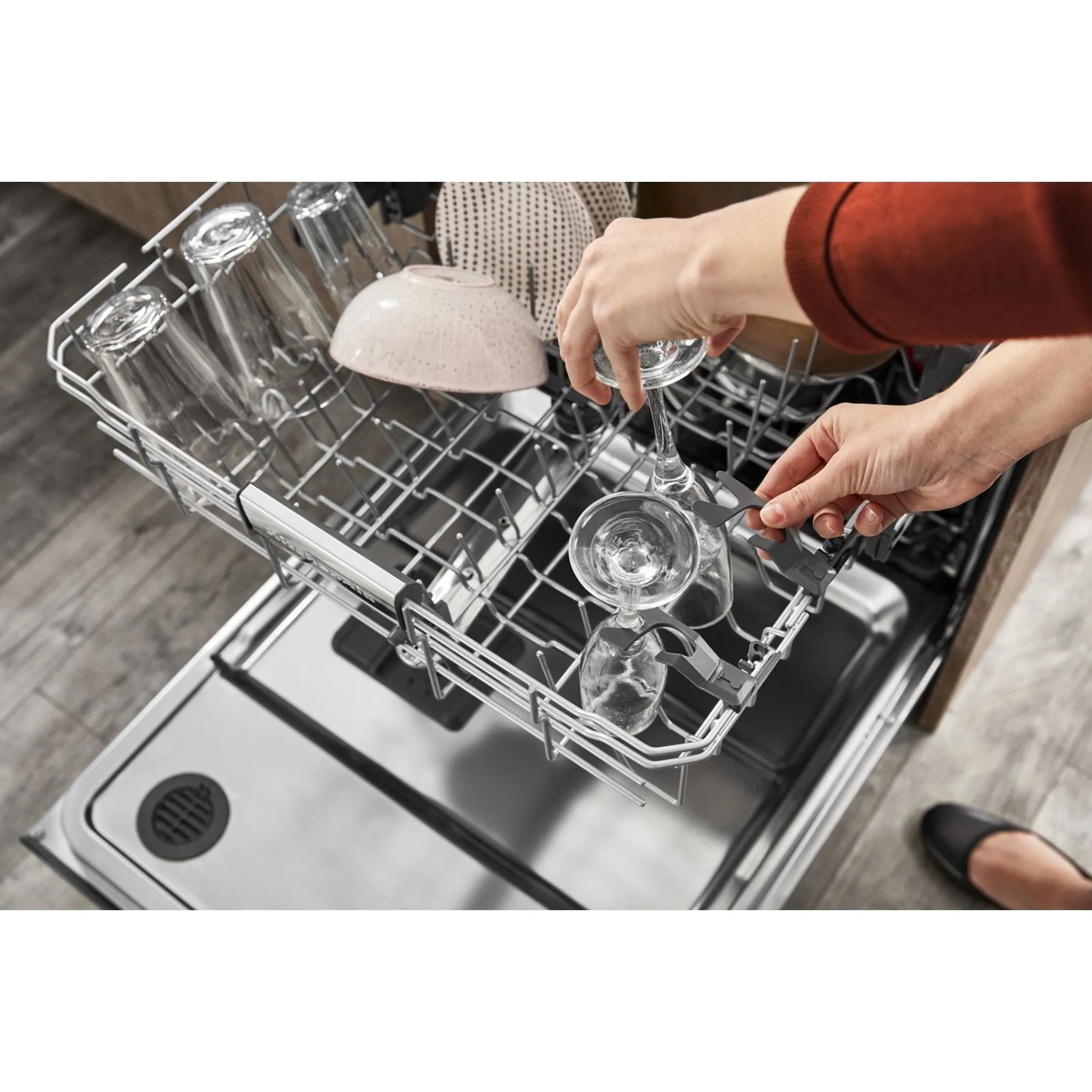 KitchenAid  44 dBA Dishwasher in PrintShield Finish with FreeFlex Third Rack (KDFM404KPS)