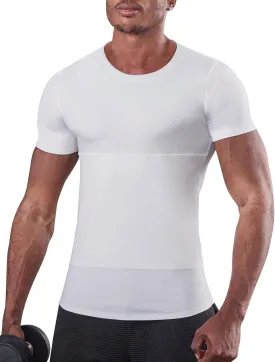 KOCLES Mens Slimming Compression Shirt, Slimming Undershirt Shirts for Men Body Shaper Shapewear Tummy Control