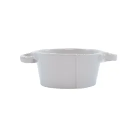 Lastra Small Handled Bowl  - Set of 4 - Light Gray